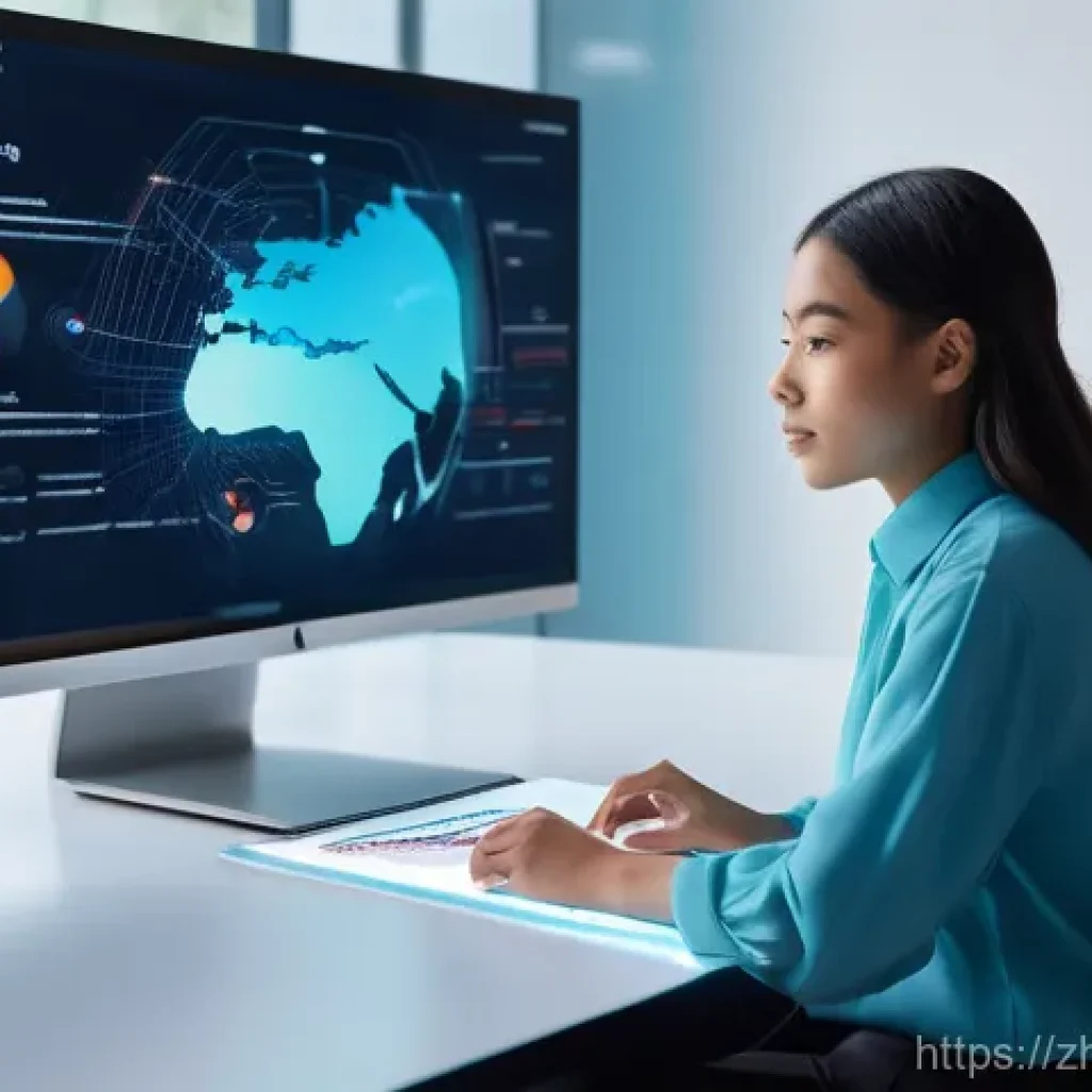 자기주도학습코치와 학습 행동 사례 연구 - **Personalized AI Learning Engine**: A young adult, around 22 years old, with a curious and focused ...