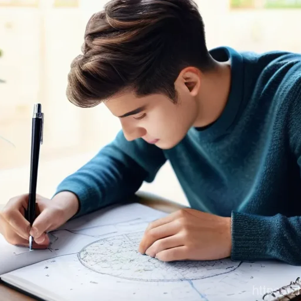 자기주도학습코치와 성과 측정 프레임워크 - **Prompt: "A focused young adult, in their early twenties, sits comfortably at a contemporary desk, ...