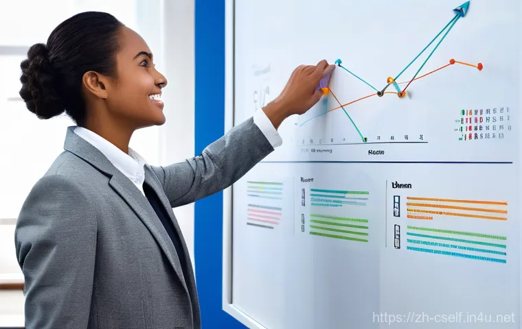 자기주도학습코치와 성과 측정 프레임워크 - **Prompt: "An individual, appearing to be in their late twenties or early thirties, is depicted in a...