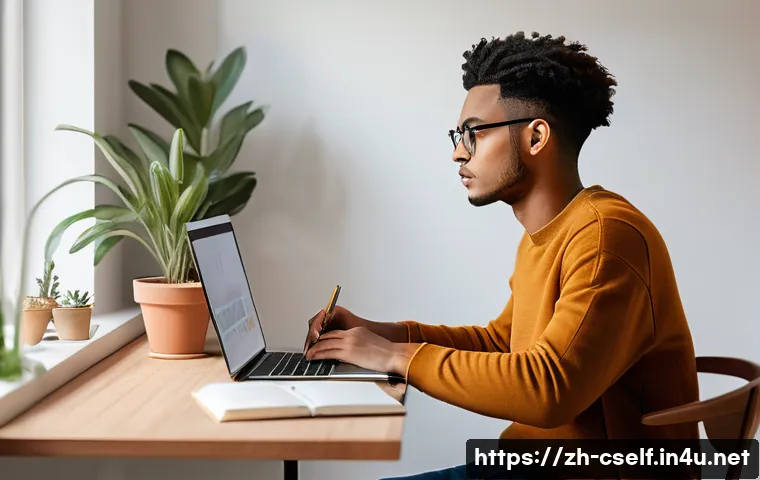 자기주도학습코치 심리적 안정성 확보 - A modern, cozy study room bathed in natural daylight, featuring a clean, organized desk with a lapto...