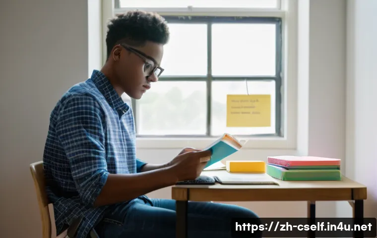 자기주도학습코치 실무 능력 향상법 - A modern study room scene featuring a young adult learner sitting at a neat desk in a well-lit corne...