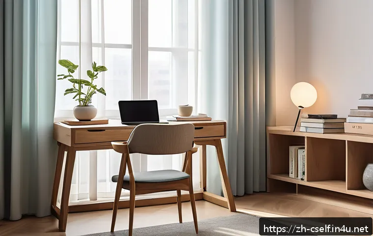 자기주도학습코치와 학습 동기부여 전략 - A modern, minimalist study corner in a quiet room designed for focus and productivity, featuring a w...
